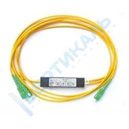 PS-102-B2-3B15-SA PLC сплиттер, 1x2, корпус, кабель 3мм 1,5м G.657 SC(APC)